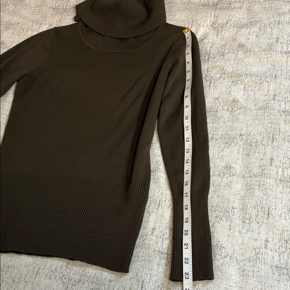 Cleo Dark Olive Cowl Neck Sweater; Soft Rayon Blend; Size: XSP - Picture 10 of 10